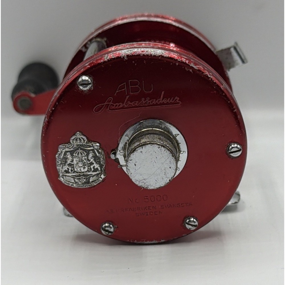 Abu Garcia Ambassador 5000 Baitcasting Reel Red 594178. Made In Sweden
